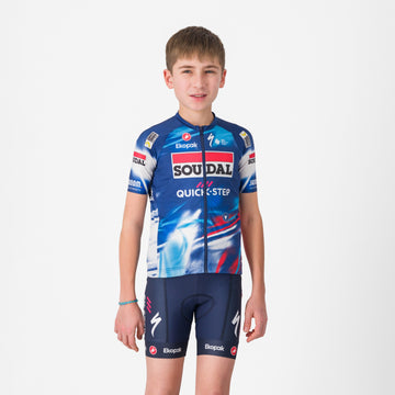 Soudal Quick-Step 2025 Aero kid fietsshirt korte mouwen kinderen
